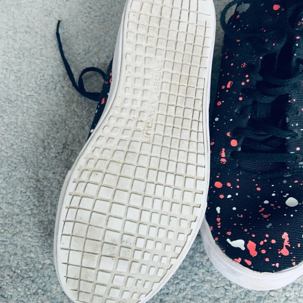 Under Armour Pink Splattered Black High Tops